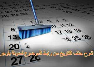 شرح حذف التاريخ من رابط الموضوع لمدونة بلوجر