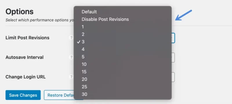 disable limit wordpress revisions