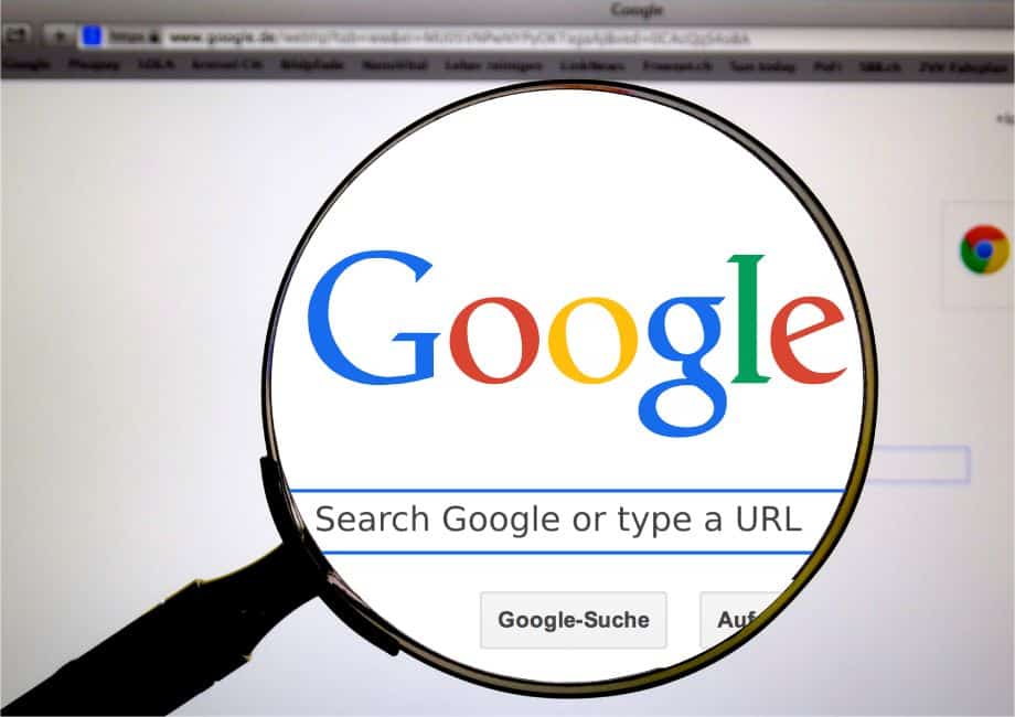 البحث في google أو كتابة عنوان url